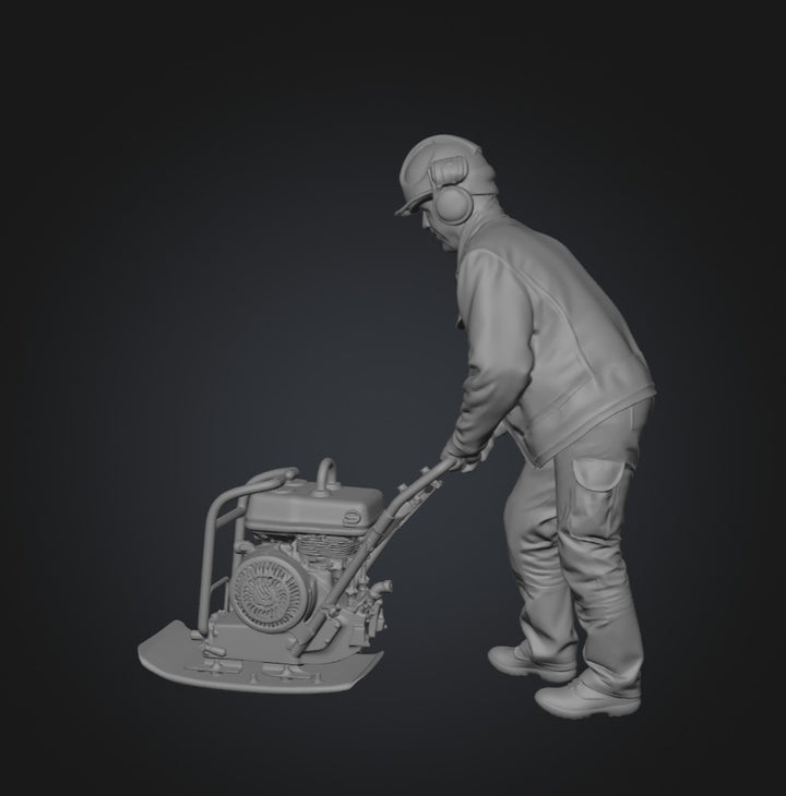 SW9305 Modern Road Workers - 12 With Compactor Plate