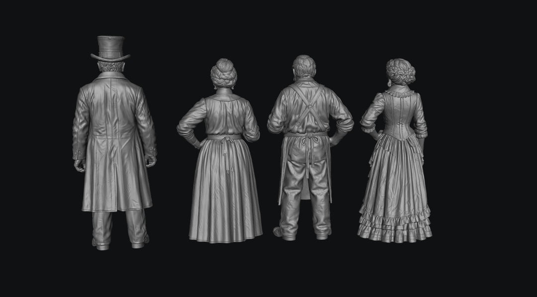 SW3335 Wild West Shop Keepers-Undertaker-Bar Girl