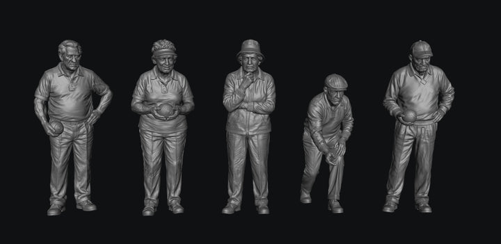 SW9352 Grass Lawn Bowls Figures