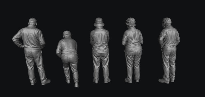 SW9352 Grass Lawn Bowls Figures