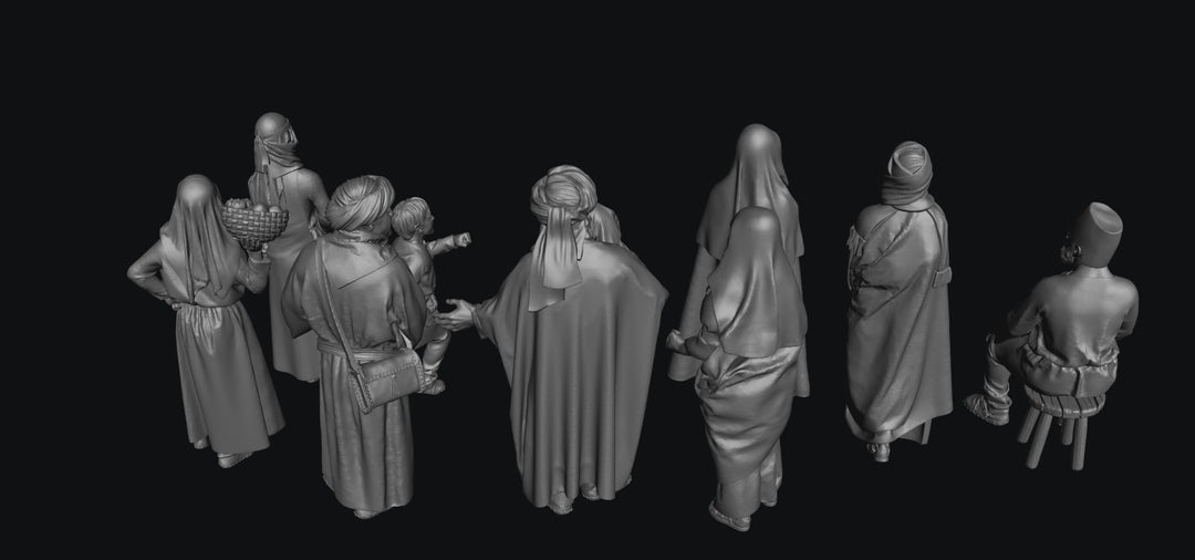 SWM076 Medieval Arab Villagers Set B