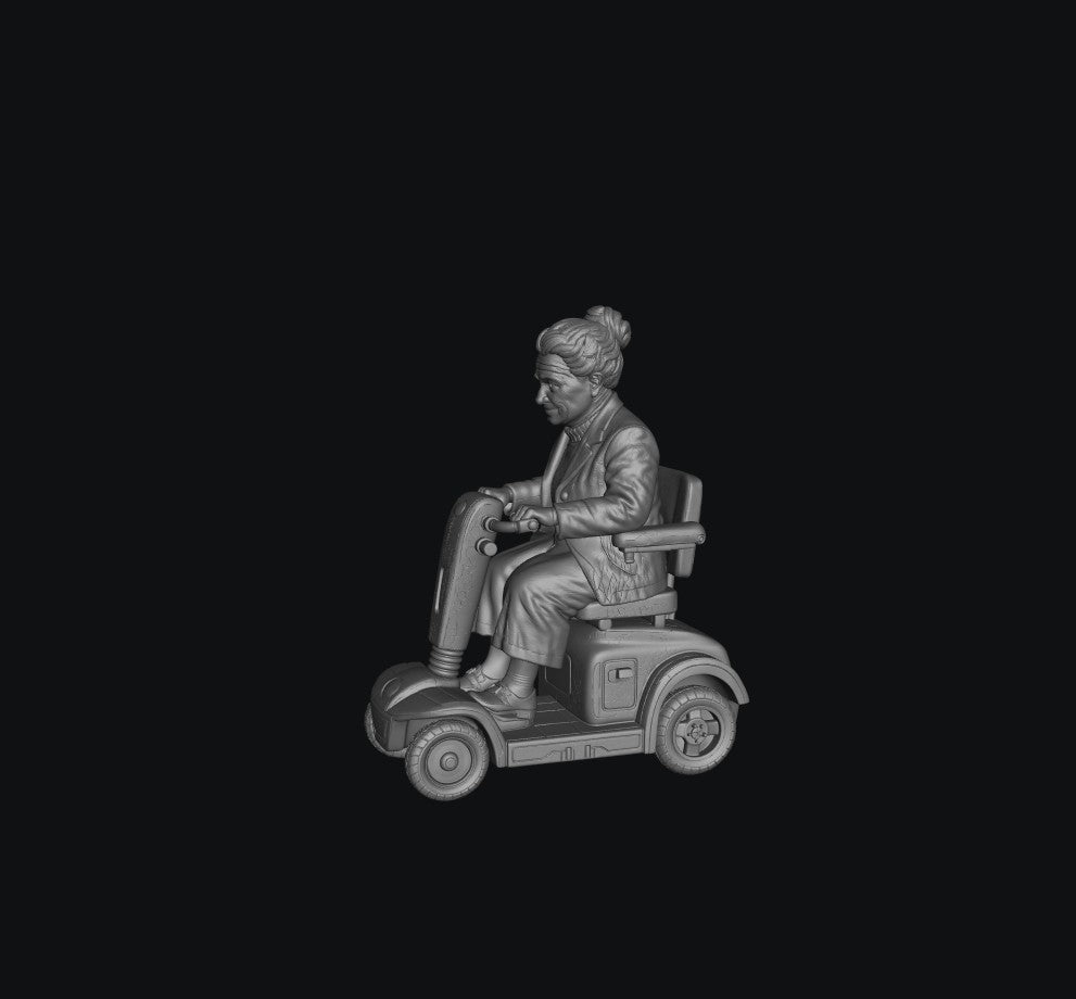 SW9524 Female Pensioner B on Electric Scooter