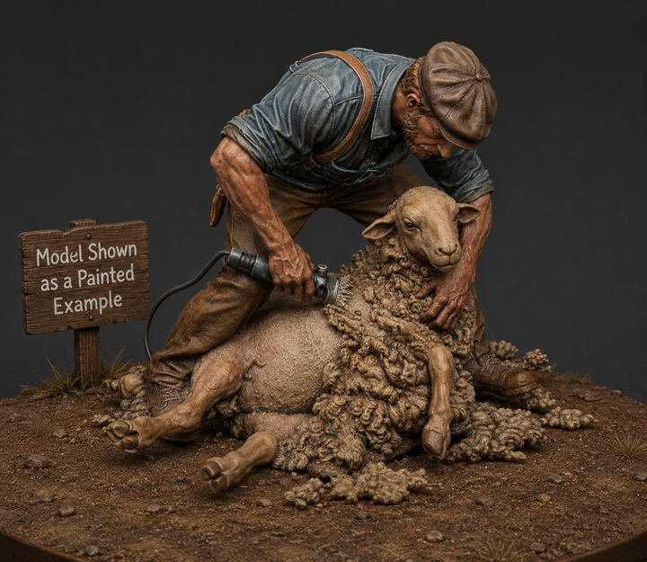 SW9362 Farmer Sheering Sheep