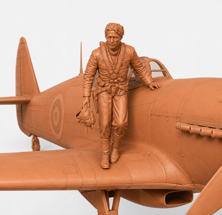 SW9555 WW2 RAF Pilot Getting off Plane