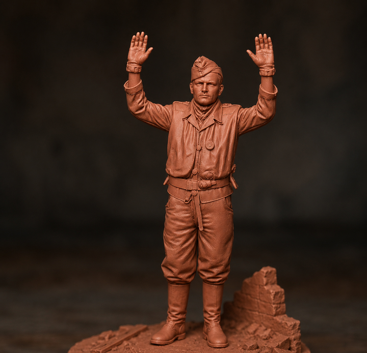 SW5109 WW2 German Pilot Hands Up - POW