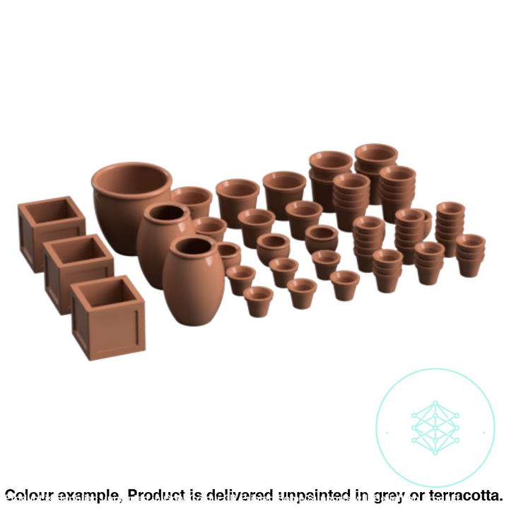 Fo001B – Empty Plant Pots Oo/Ho Scale Oo Accessory