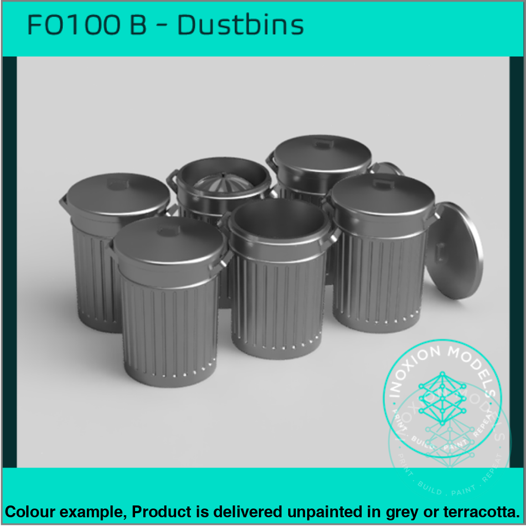 Fo100B – Dustbins Oo/Ho Scale Oo Accessory
