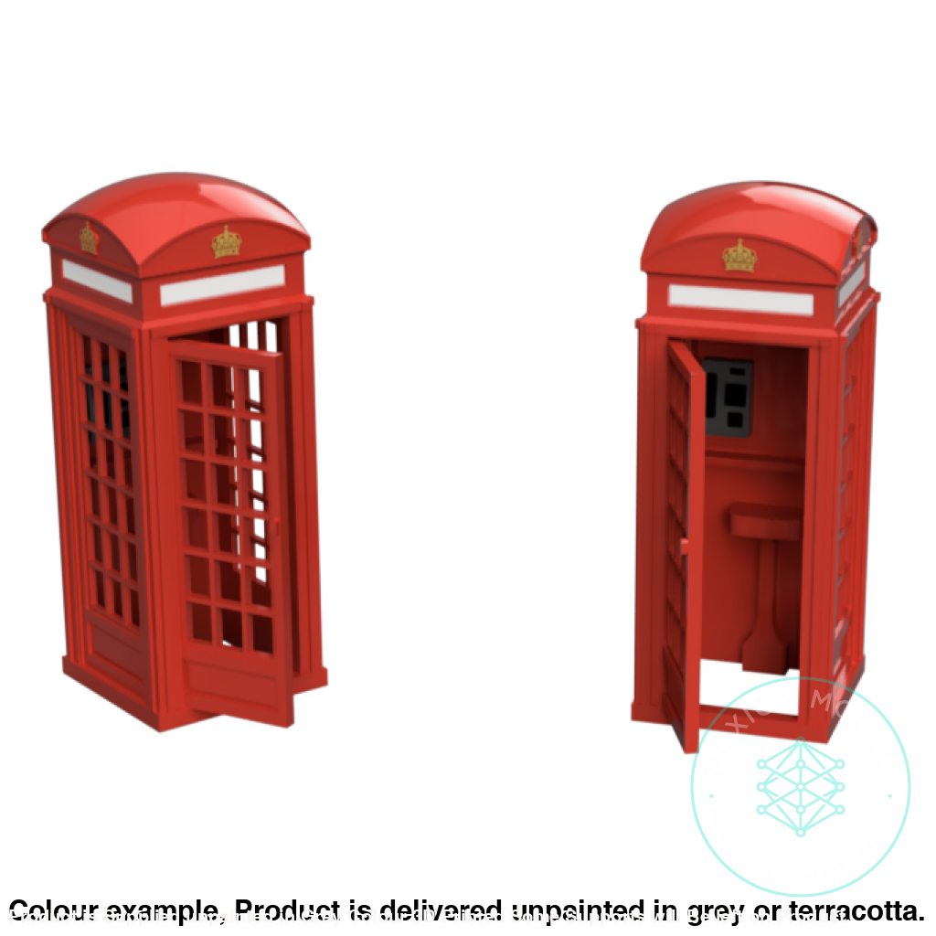Fo106B - Phone Boxes Open Door Oo/Ho Scale Oo Accessory