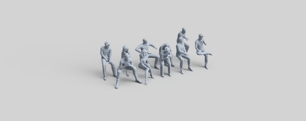 Fr031 Sitting Figure Pack 2
