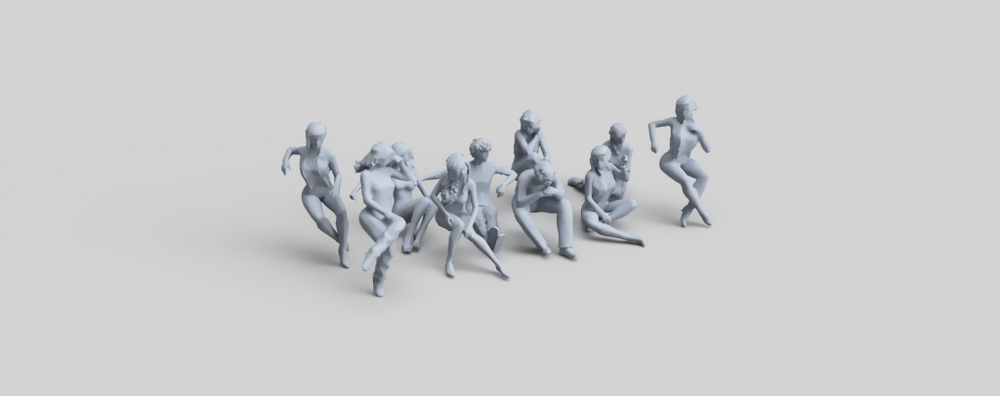 Fr035 Sitting Figure Pack 6