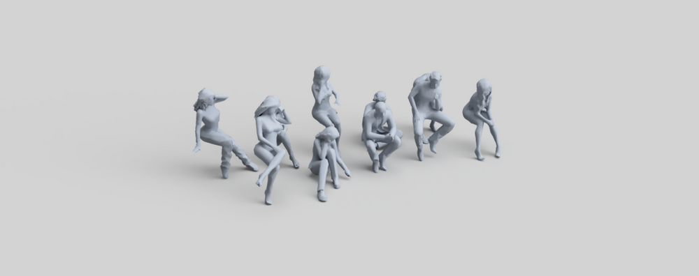 Fr036 Sitting Figure Pack 7