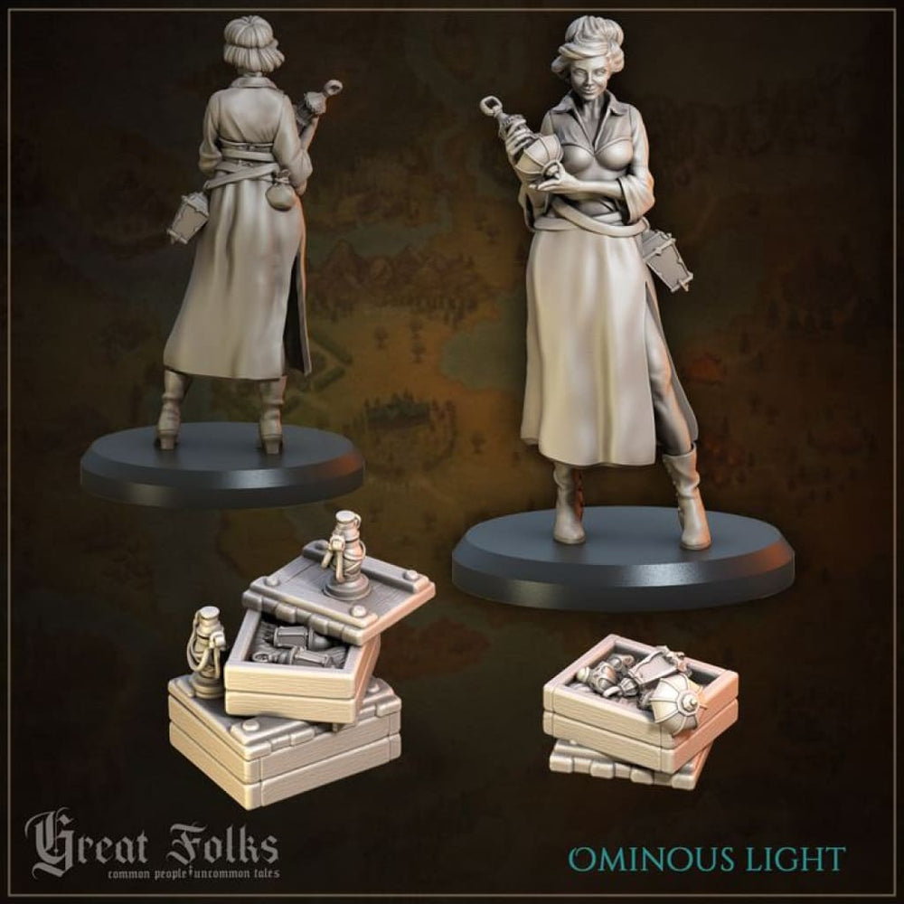 GG011 Ominous light Lamp saleswoman Adelaide Medieval