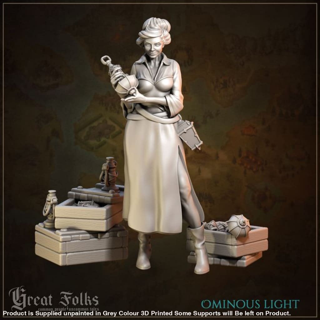 GG011 Ominous light Lamp saleswoman Adelaide Medieval