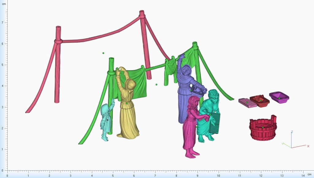 GM001 Medieval Village Scenes - Wash Day Medieval Figure