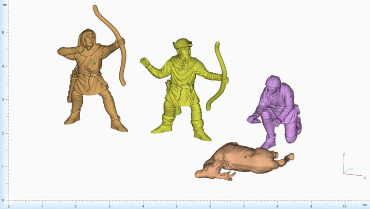 GM007 Medieval Village Scenes - Hunting Medieval Figure