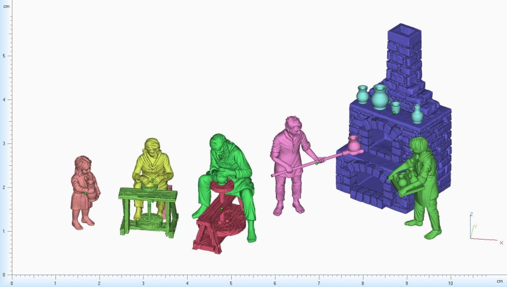 GM008 Medieval Village Scenes - Potters Medieval Figure