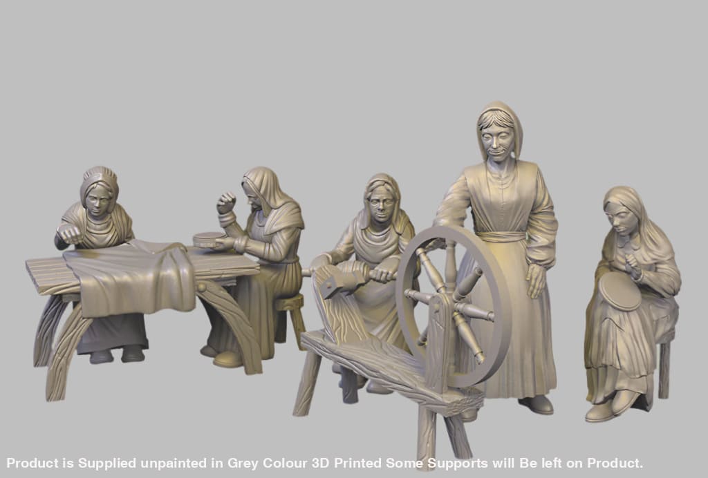 GM015 Medieval Village Scenes - Village Weavers Medieval Figure