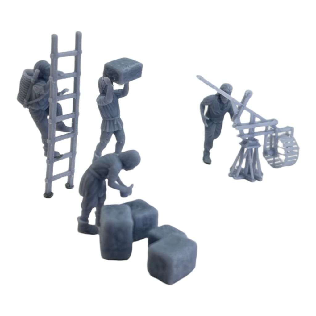 GM017 Medieval Village Scenes - Village Quarry Workers Medieval Figure