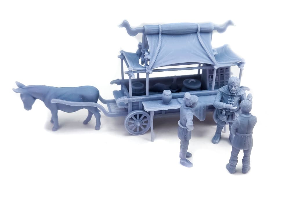 GM018 Medieval Village Scenes - Village Trader Medieval Figure