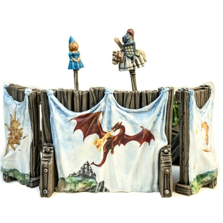 GM024 Medieval Village Scenes - Travelling Punch and Judy puppet show Medieval Figure