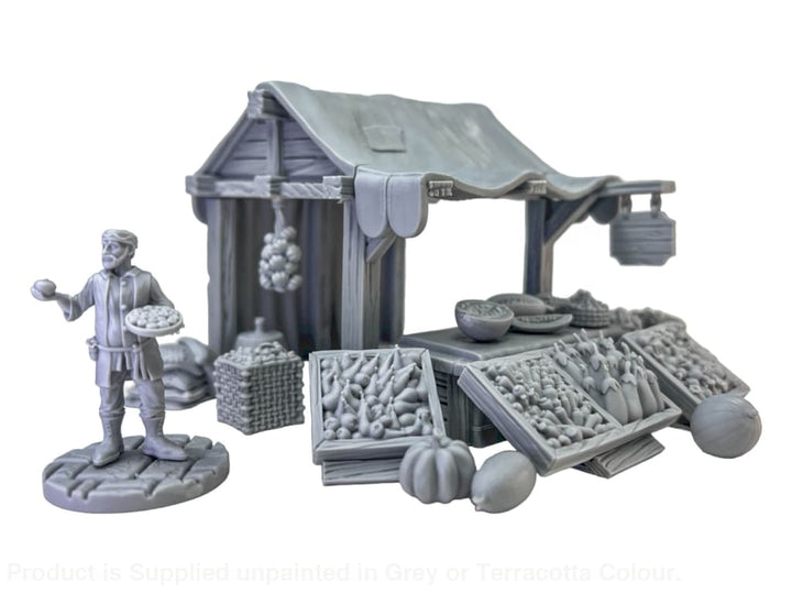 GM025 Medieval Village Scenes - Village Market Stall 1 Medieval Figure