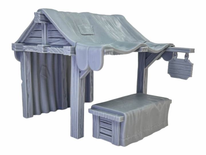 GM025 Medieval Village Scenes - Village Market Stall 1 Medieval Figure