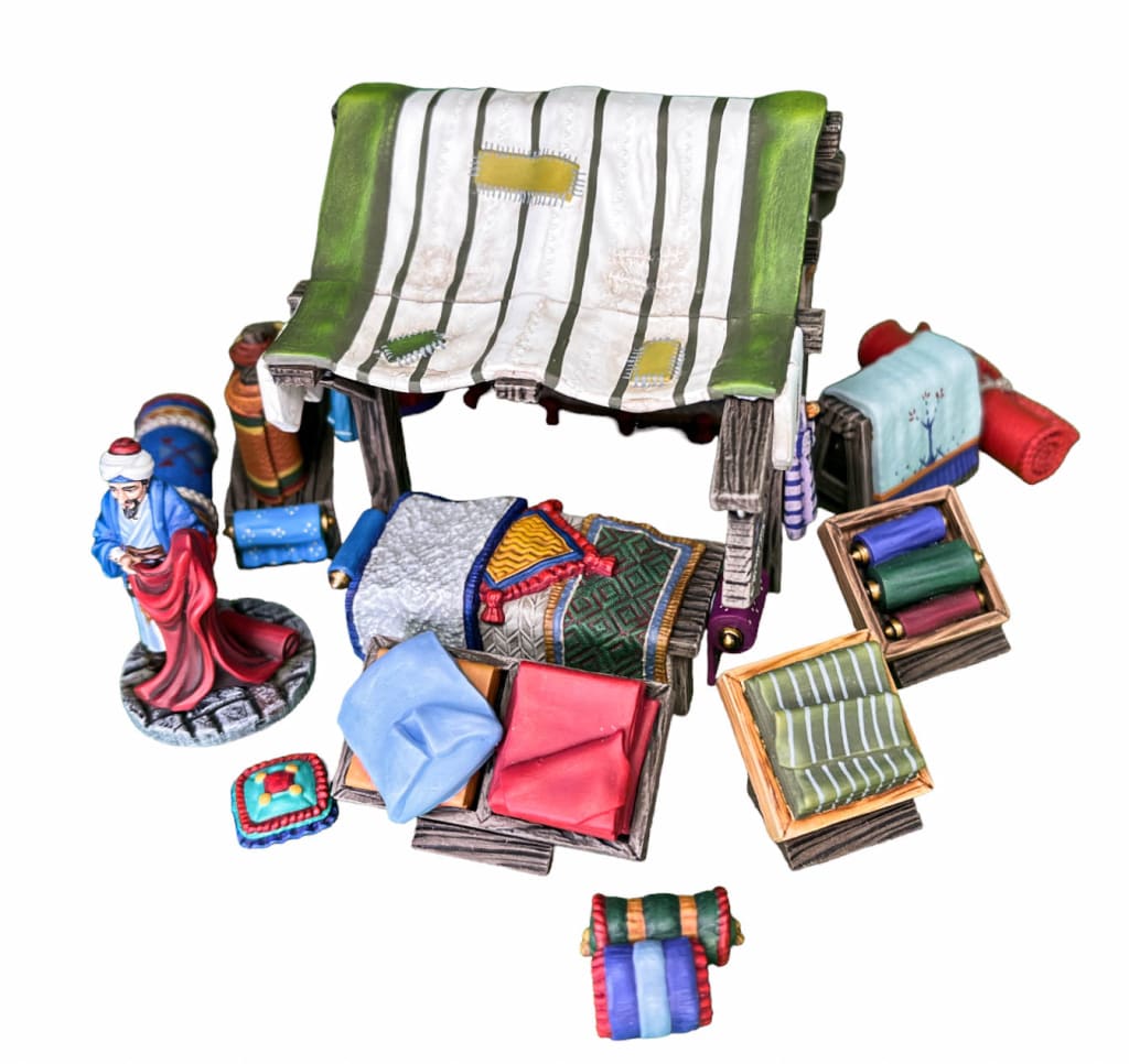 GM027 Medieval Village Scenes - Village Market Stall 2 Medieval Figure