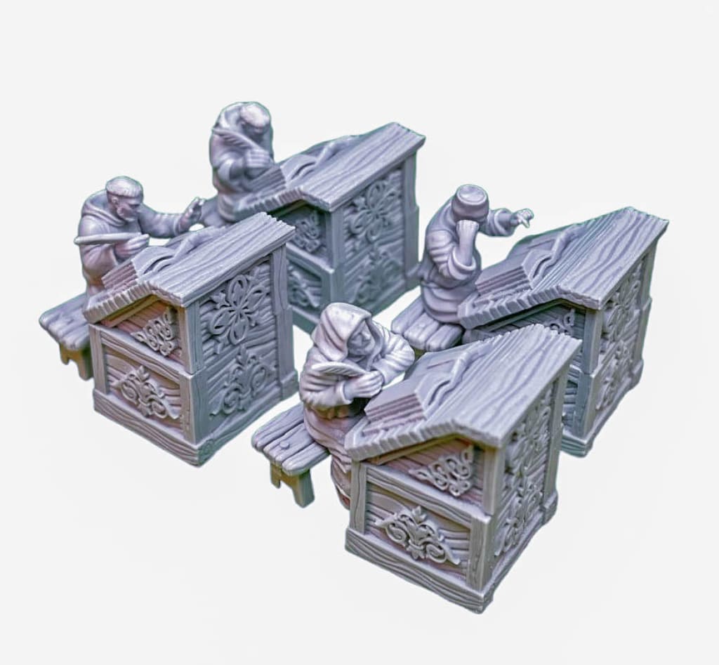 GM030 Medieval Village Scenes - Village Monks Medieval Figure