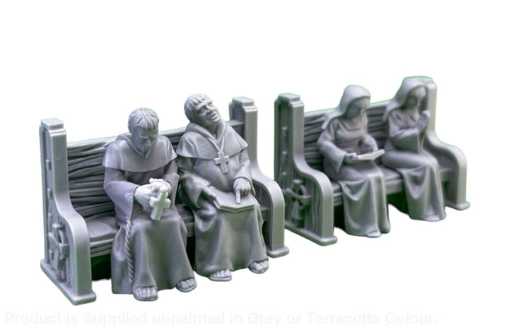 GM031 Medieval Village Scenes - Village Clergy Praying Medieval Figure