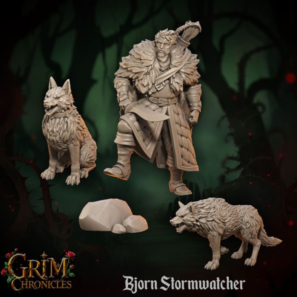 Grim Chronicles - Bjorn Stormwatcher + Wolves Medieval