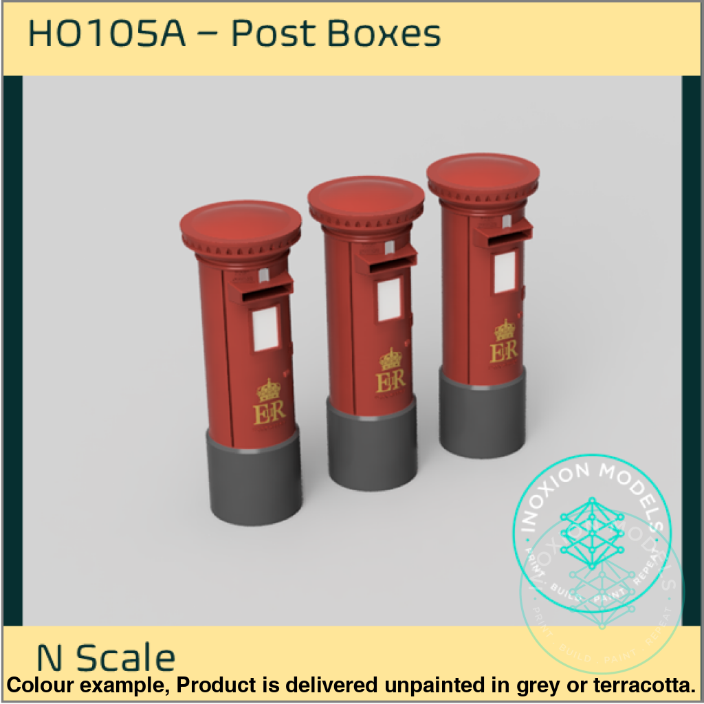 Ho105A – Post Boxes N Scale Accessory