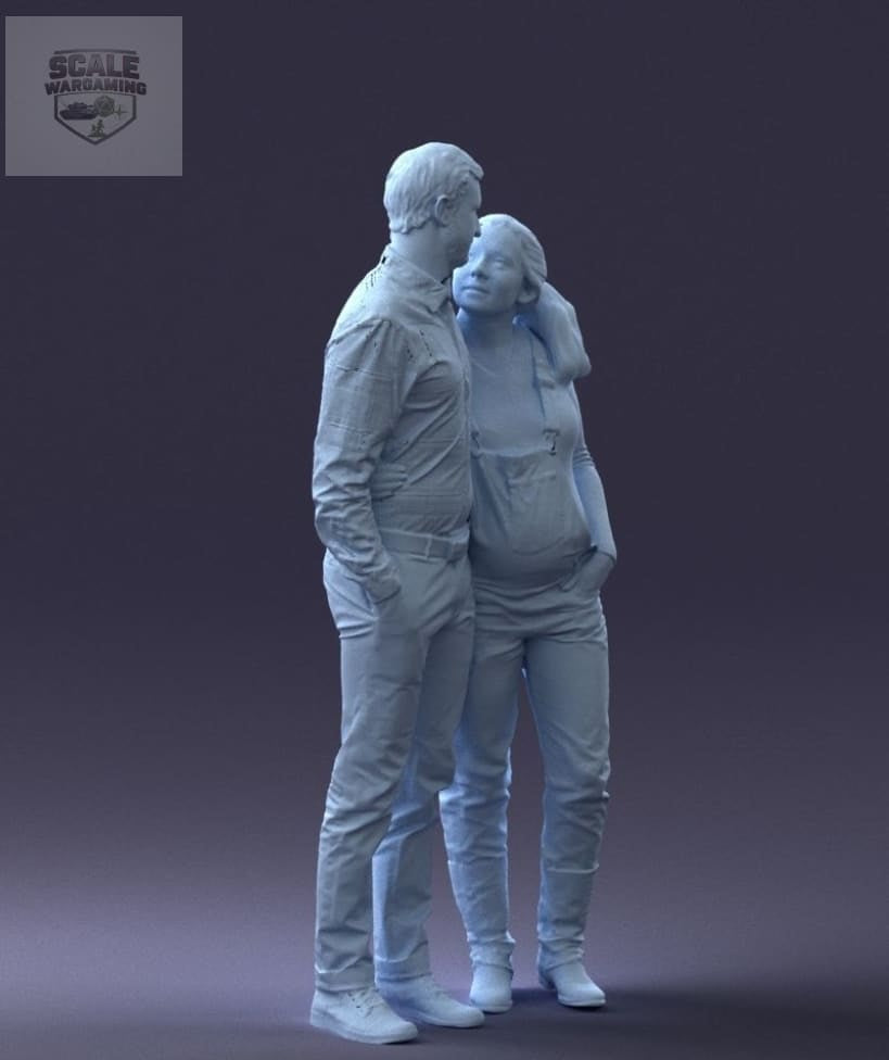 Male With Pregnant Woman Figure