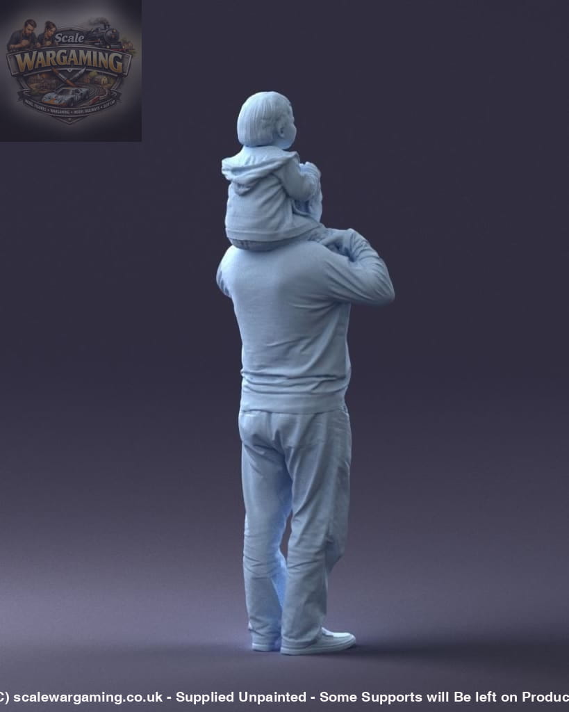 Grandad And Young Child On Shoulders Figure