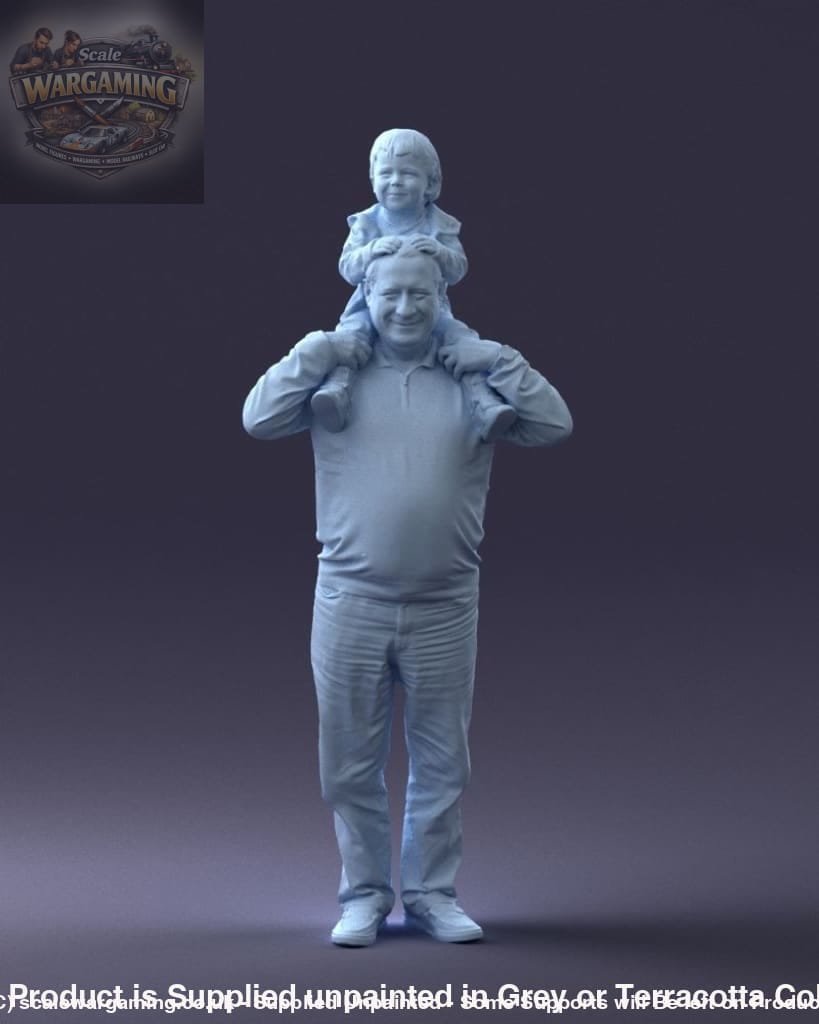 Grandad And Young Child On Shoulders Figure