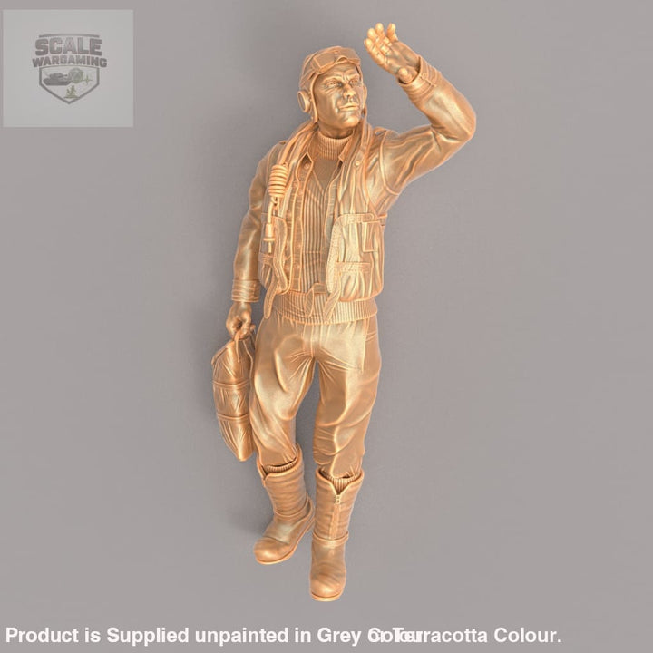 MM090 British WW11 Pilot Looking to the Sky Figure