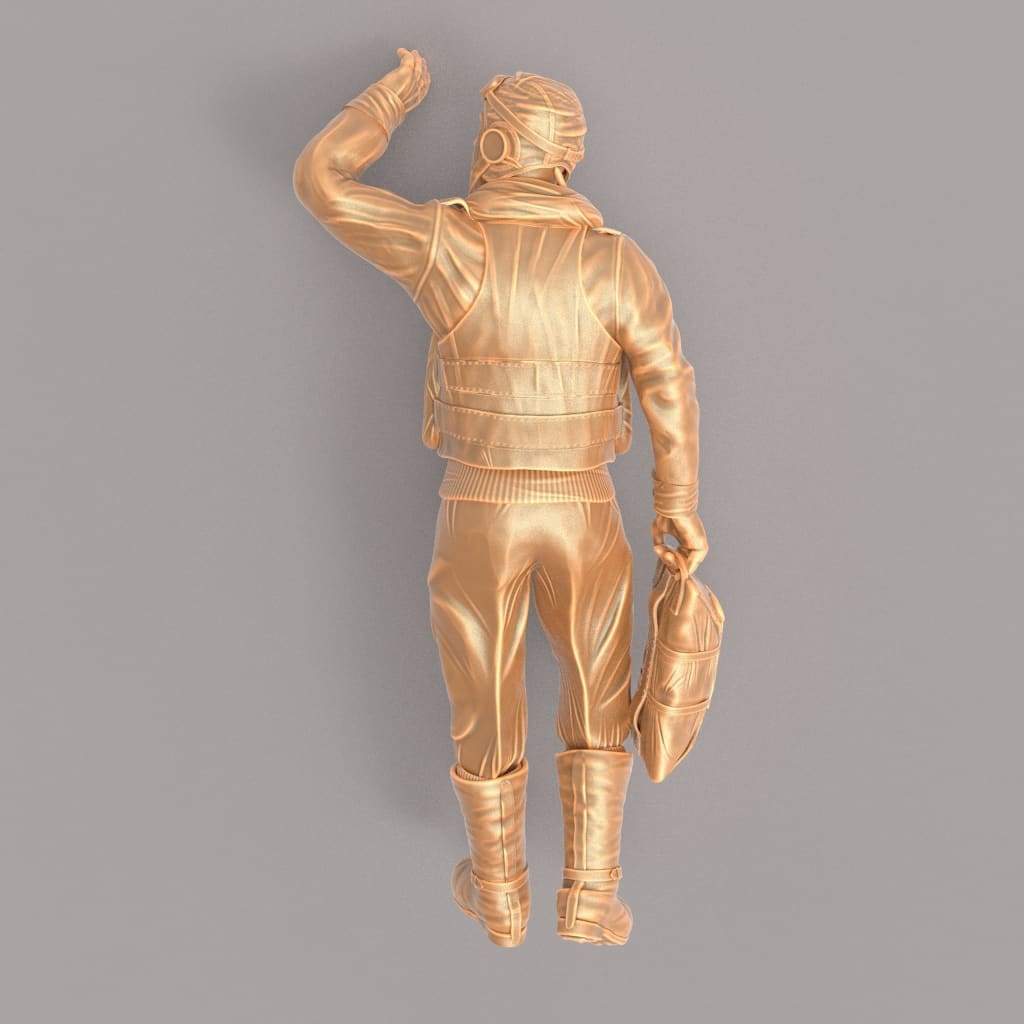 MM090 British WW11 Pilot Looking to the Sky Figure