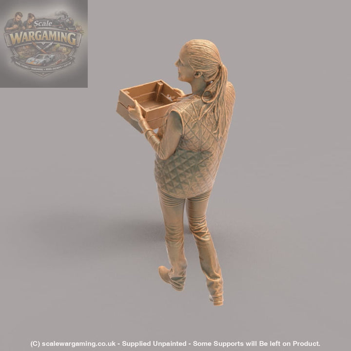 MM1036 Female Shop Keeper With Veg Box Figure