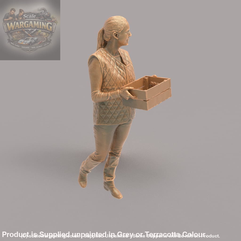 MM1036 Female Shop Keeper With Veg Box Figure