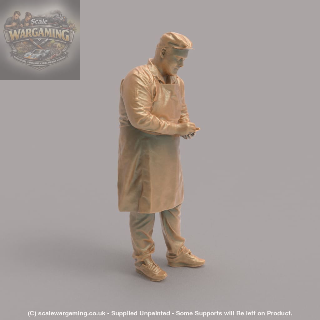 MM1039 Male Shop Keeper Writing bill Figure