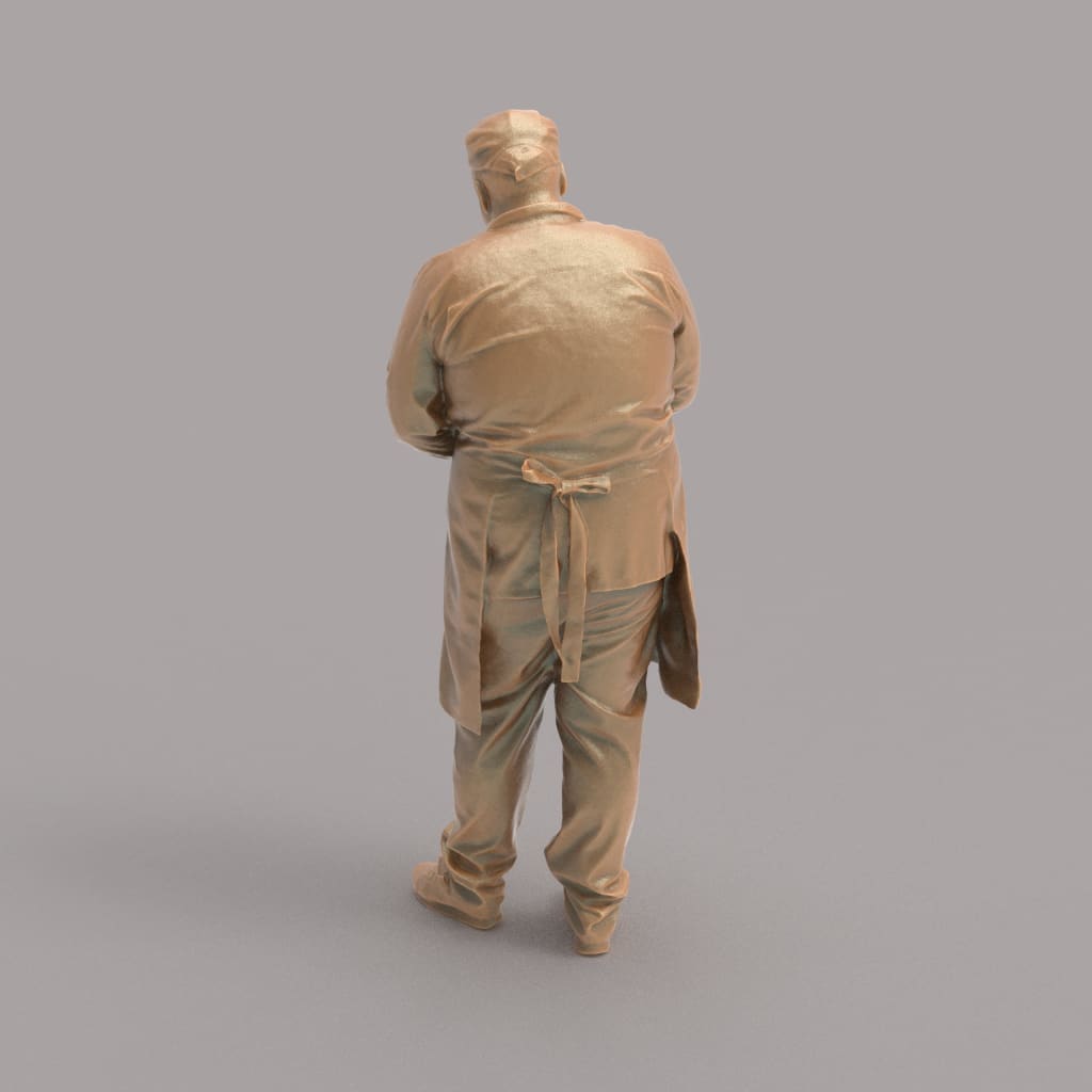 MM1039 Male Shop Keeper Writing bill Figure