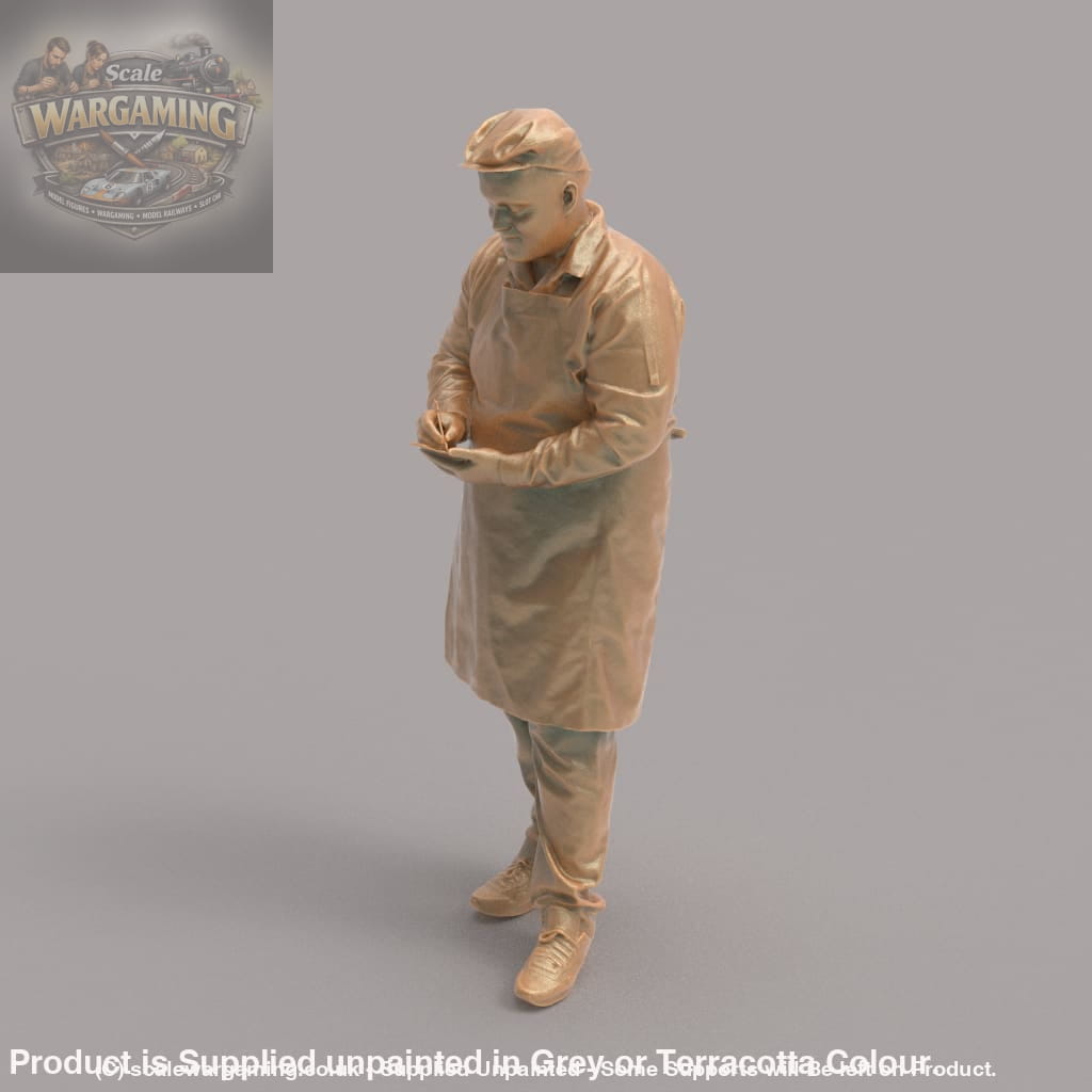 MM1039 Male Shop Keeper Writing bill Figure