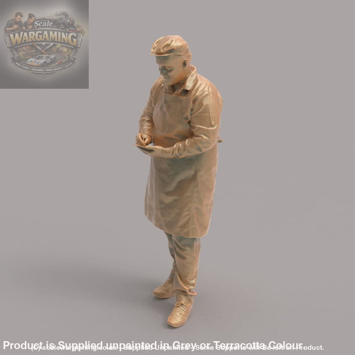 MM1039 Male Shop Keeper Writing bill Figure