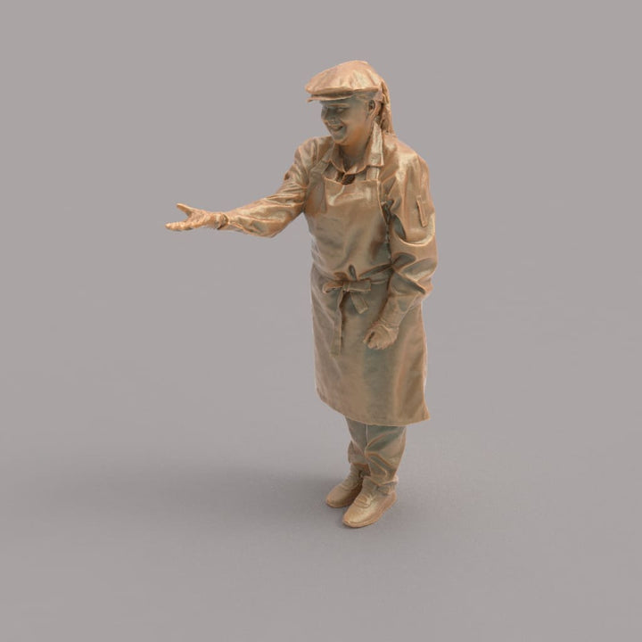 MM1040 Female Shop Keeper With Hand Out Figure