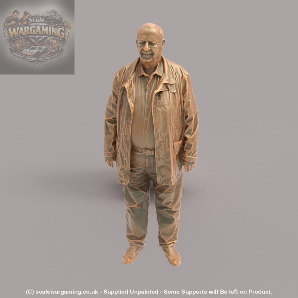 MM106 Grandad in Jacket Smiling Figure