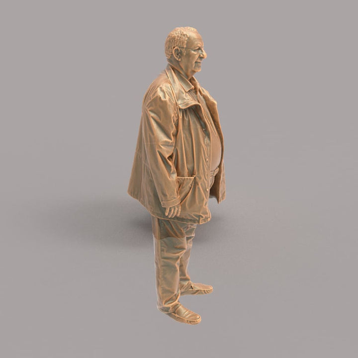 MM106 Grandad in Jacket Smiling Figure