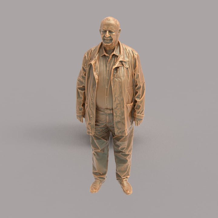 MM106 Grandad in Jacket Smiling Figure