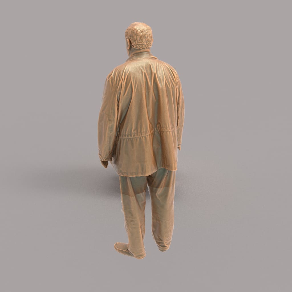 MM106 Grandad in Jacket Smiling Figure