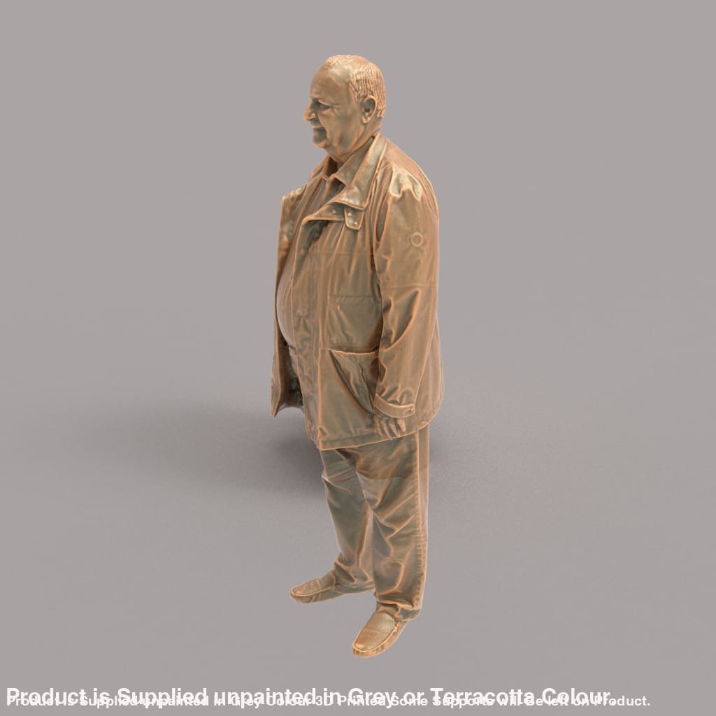 MM106 Grandad in Jacket Smiling Figure