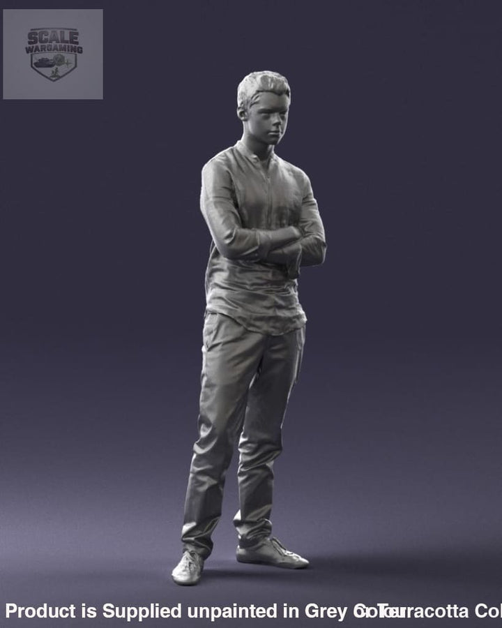 Young Teenager Arms Crossed Figure