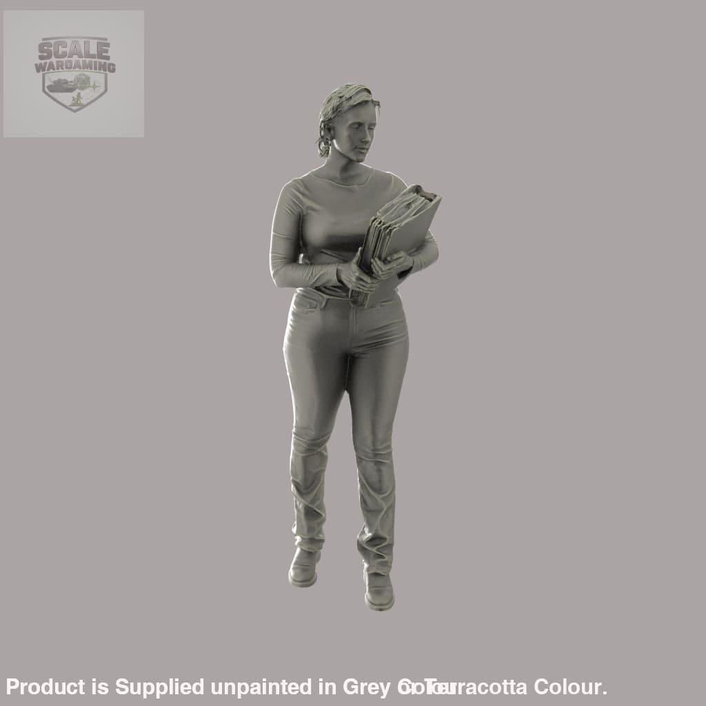 MM1147 Office girl with files Figure